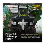 Sun Joe TJ604E 16 Inch Electric Garden Tiller and Cultivator with 6 Steel Tines
