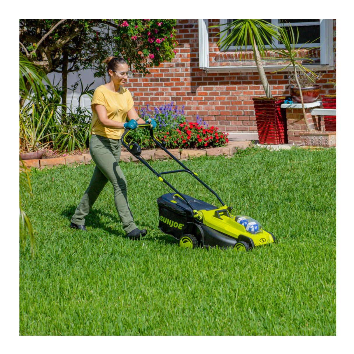 Sun Joe 48 Volt 670W Cordless Mulching Walk Behind Lawn Mower (24V-X2-17LM)
