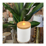 Candyl Ceramic Diffuser (Matte White Jar with Light Wood Top)