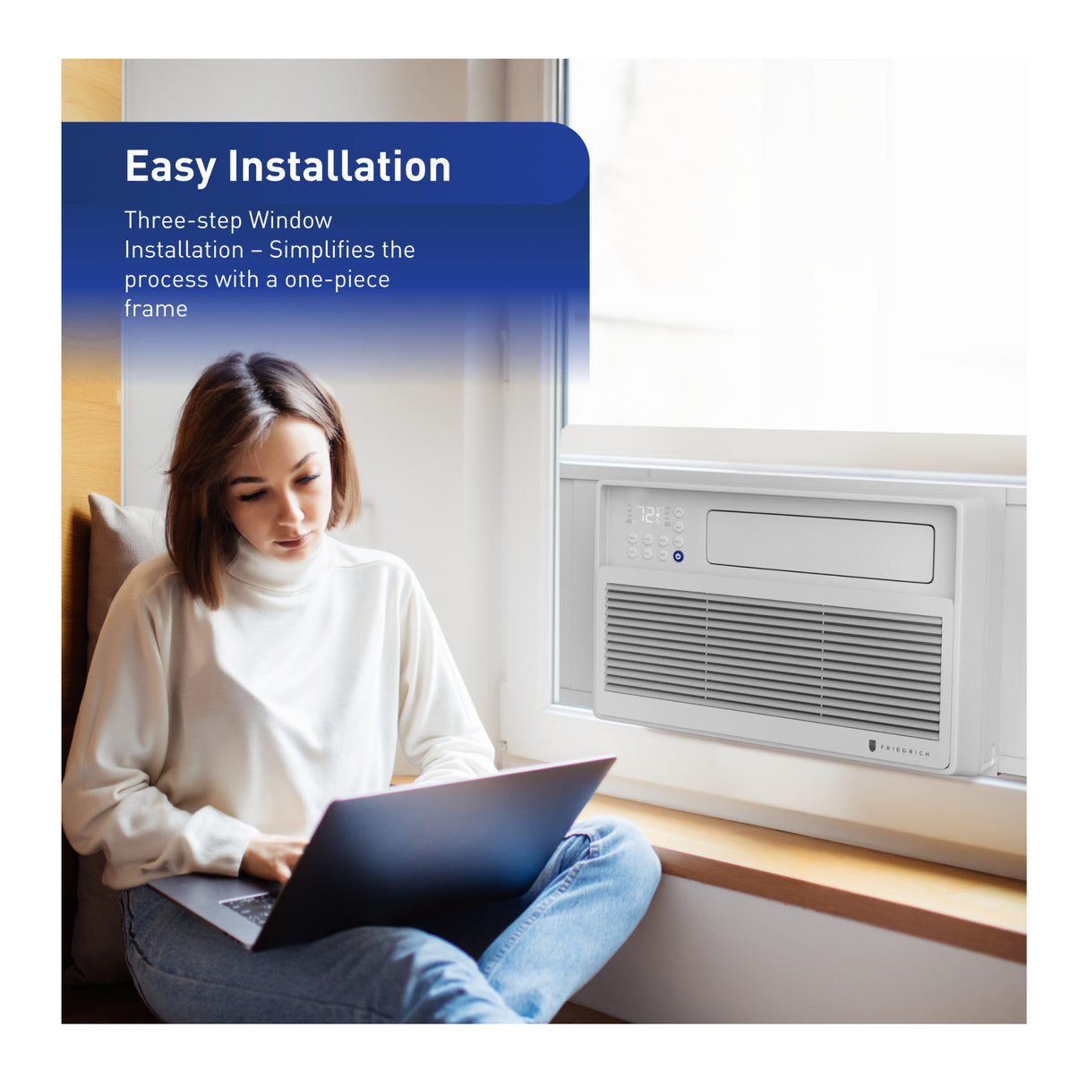 Friedrich Chill Premier 10000 BTU 115V Smart Window Air Conditioner (White)