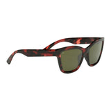 Serengeti Rectangular Rolla Shiny Red Tortoise Frame Sunglasses with Saturn Lens