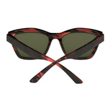Serengeti Rectangular Rolla Shiny Red Tortoise Frame Sunglasses with Saturn Lens