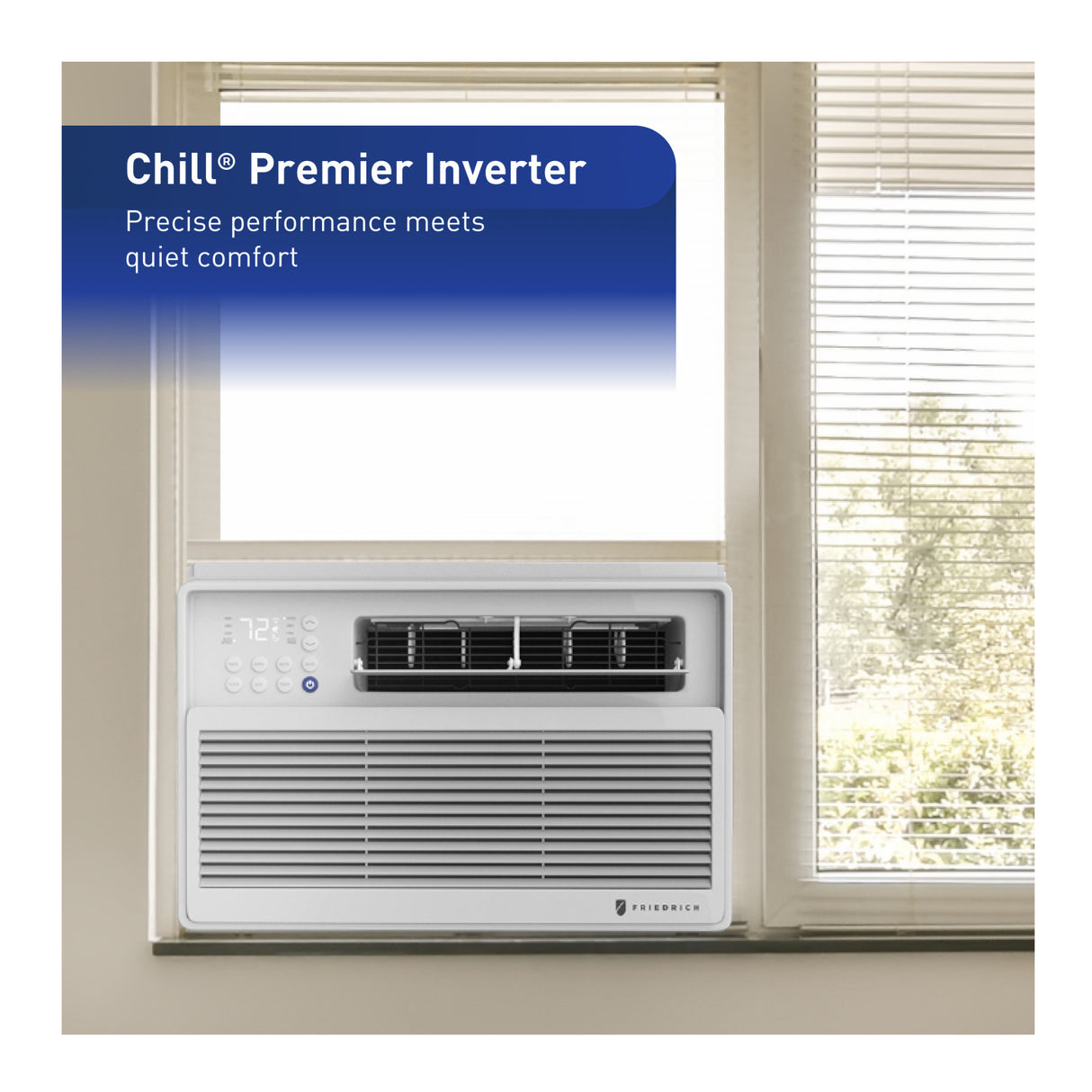 Friedrich Chill Premier 8000 BTU Inverter Smart Window Air Conditioner (White)