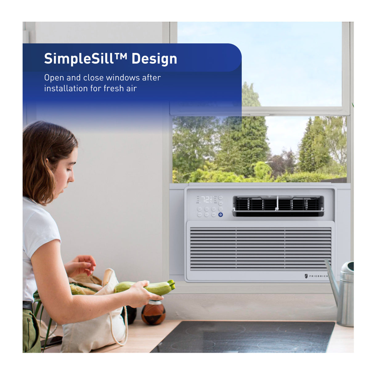 Friedrich Chill Premier 8000 BTU Inverter Smart Window Air Conditioner (White)