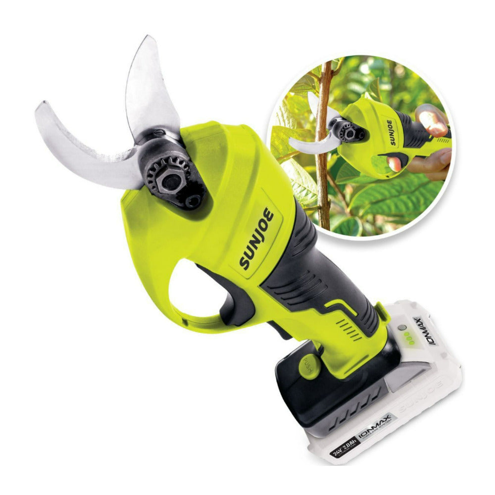 Sun Joe 24V PRN1 LTE 24 V 80 Watts Cordless Handheld Pruner with 2.0 Ah Battery