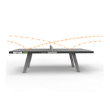 Kettler Eden Outdoor Stationary Table Tennis with Anchor Ready Feet (Gray)