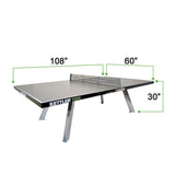 Kettler Eden Outdoor Stationary Table Tennis with Anchor Ready Feet (Gray)