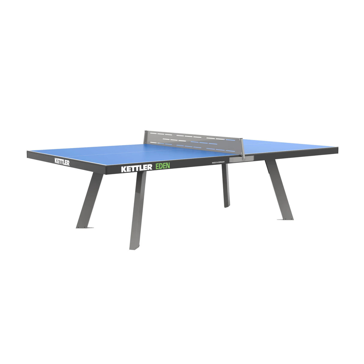 Kettler Eden Outdoor Stationary Table Tennis with Anchor Ready Feet (Blue)