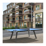 Kettler Eden Outdoor Stationary Table Tennis with Anchor Ready Feet (Blue)