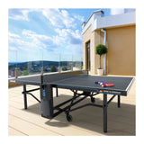 Kettler Outdoor 15 Table Tennis Table with Enclosed Racket Storage Compartment