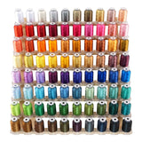 New Brothread 80 Spools Polyester Embroidery Thread Kit 500M Each - Colors Match Janome and Robison-Anton Colors