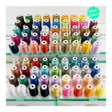New Brothread 80 Spools Polyester Embroidery Thread Kit 500M Each - Colors Match Janome and Robison-Anton Colors