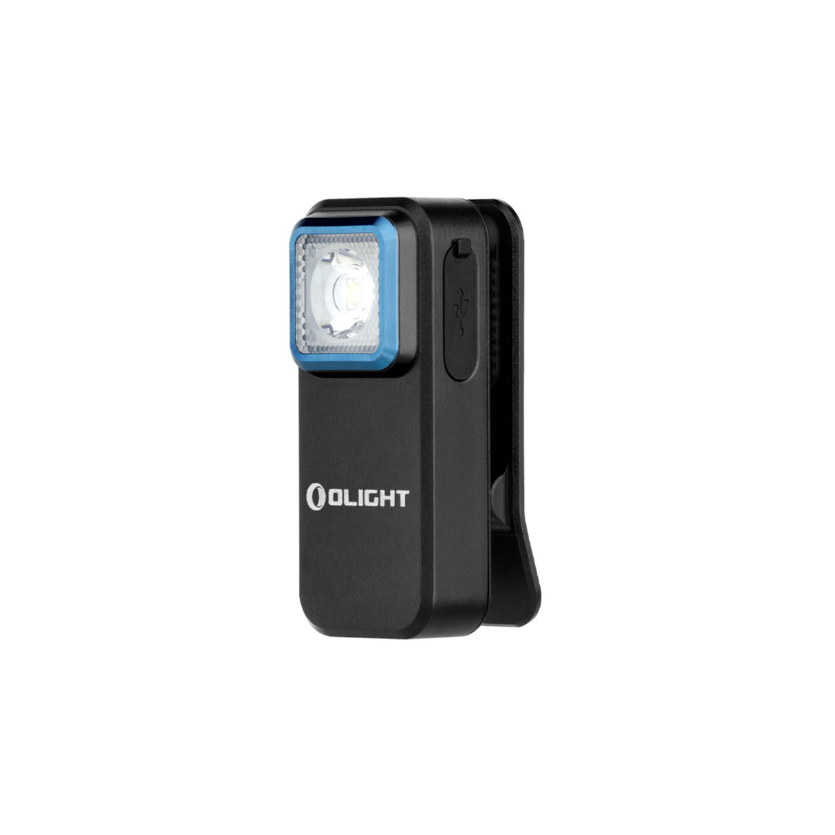 OLIGHT Oclip Rechargeable Clip-On with White and Red Light (Black)