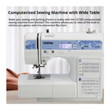 Brother CS7205 Computerized Sewing Machine with Wide Table and Stabilizer Roll