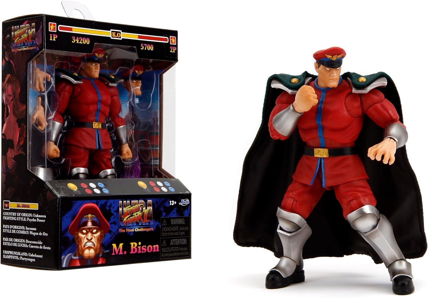 JADA ジェイダトイズ ストリートファイター ベガ M.Bison 限定 Jada Toys Street Fighter II M. Bison 6-in Articulated Collectible