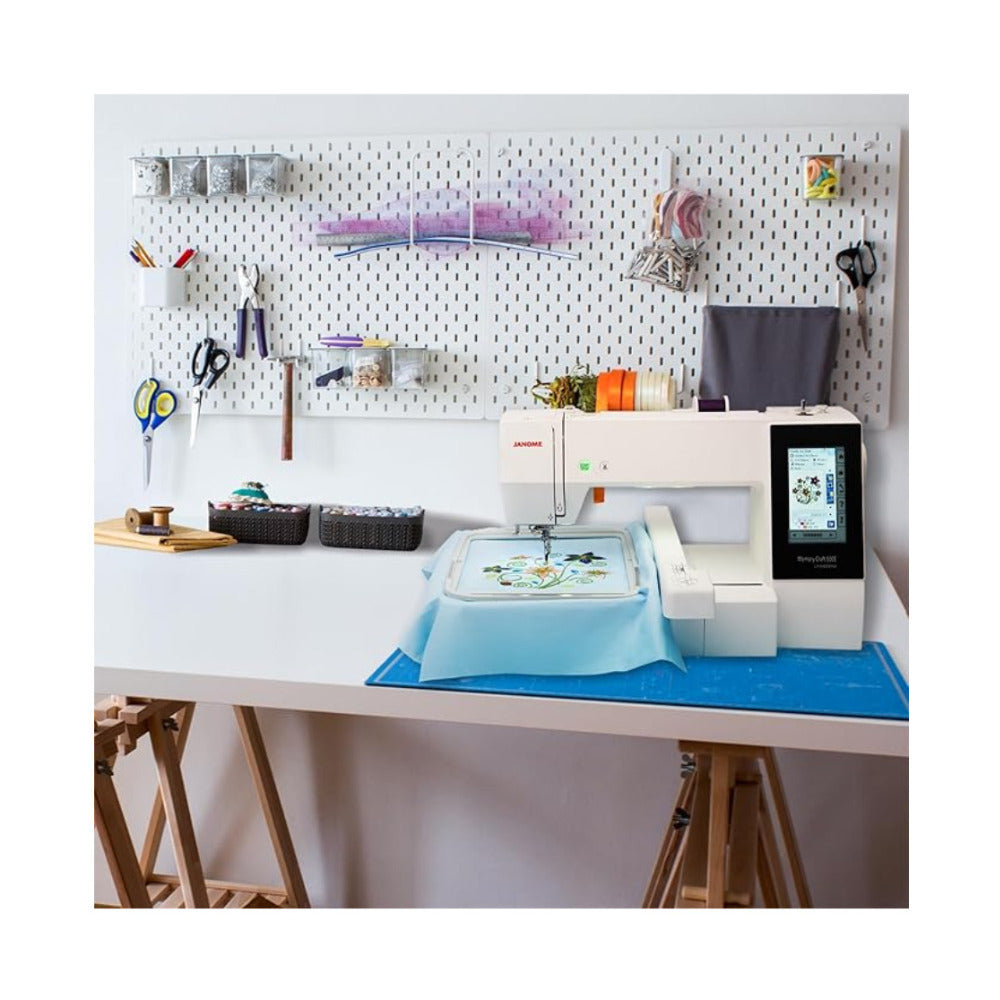 Janome Memory Craft 500E Limited Edition Embroidery Machine (White)