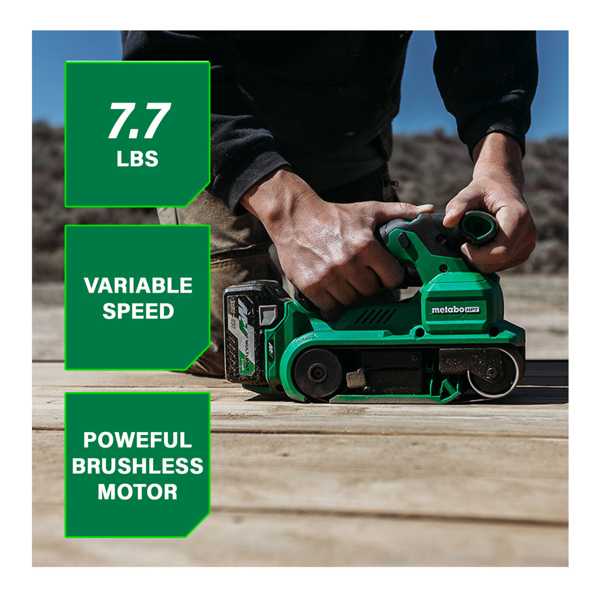 Metabo HPT 36V MultiVolt Cordless Brushless 3in x 21in Belt Sander (Body Only)