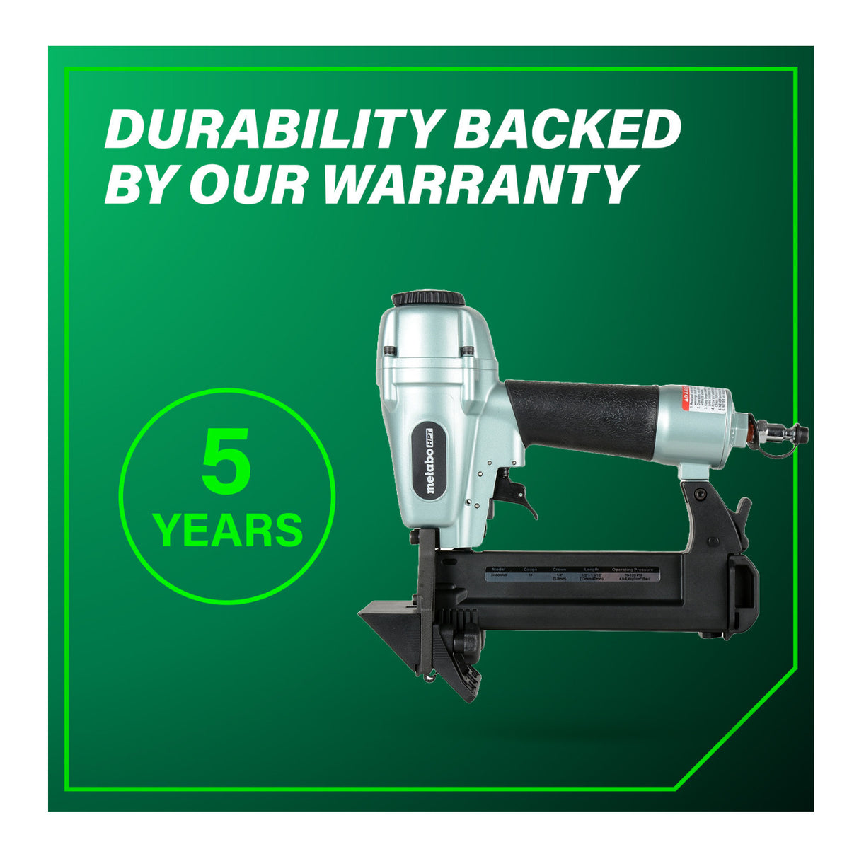Metabo HPT 18-Gauge 1/4-Inch Crown Flooring Stapler with Adjustable Exhaust