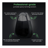 Large Pop-Up Spray Tan Tent with Clear Panel and Fan Opening (Black)