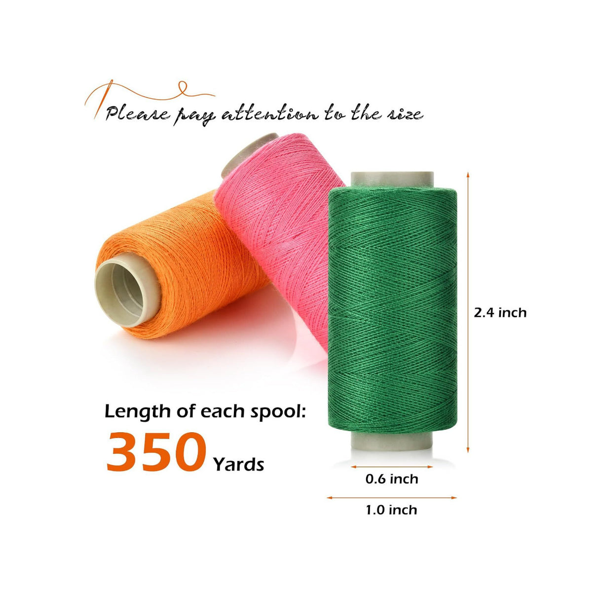 12 Color Sewing Thread Kit  with 350 Yards Per Spool