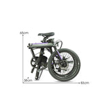 Dahon K-One E-Bike Hub Drive - Lightweight Folding E-Bike (Gray and Purple)
