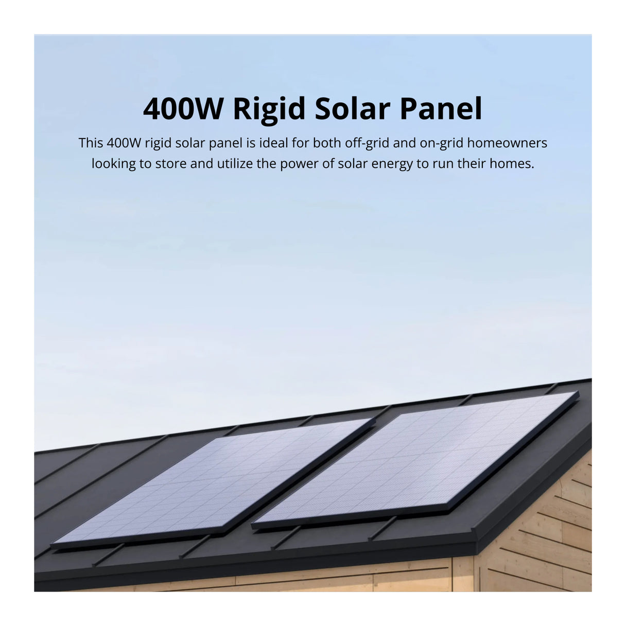 EcoFlow 400W Rigid Solar Panel with IP68 Weatherproof Frame (2-Pack)