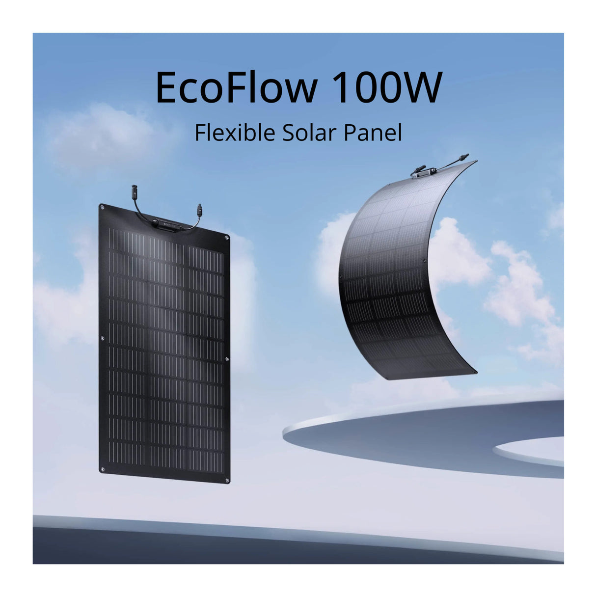 EcoFlow 100W Flexible Solar Panel Lightweight Waterproof Design
