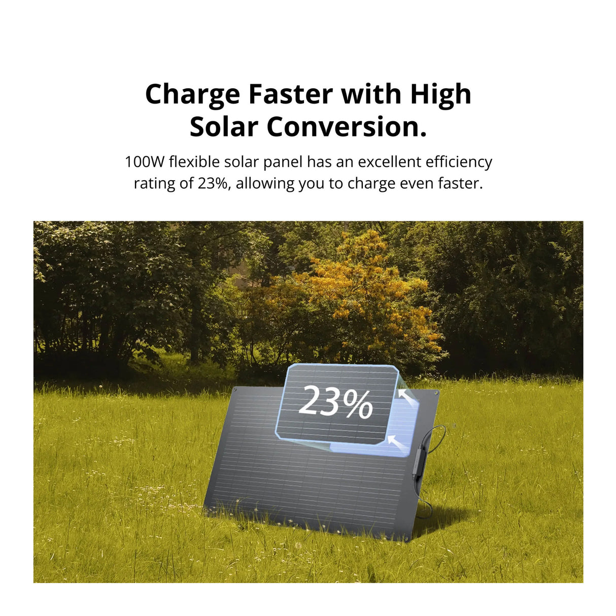 EcoFlow 100W Flexible Solar Panel Lightweight Waterproof Design
