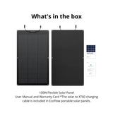 EcoFlow 100W Flexible Solar Panel Lightweight Waterproof Design