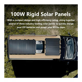 EcoFlow 100W Rigid Solar Panel IP68 Weatherproof for Outdoor Power (2-Pack)