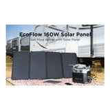 EcoFlow  Foldable 160W Solar Panel with Kickstand Carrying Case (Black)