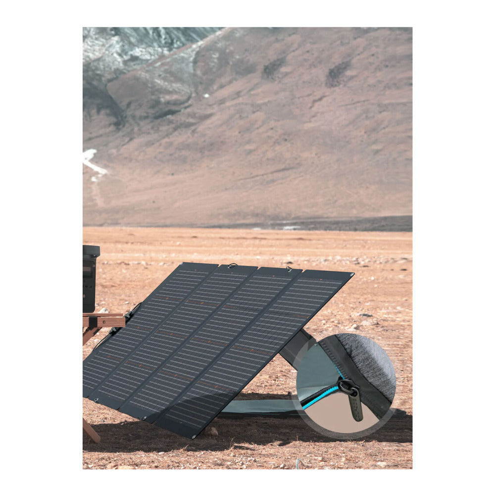 EcoFlow 220W Bifacial Portable Solar Panel - IP68 Water-Resistant (Black)