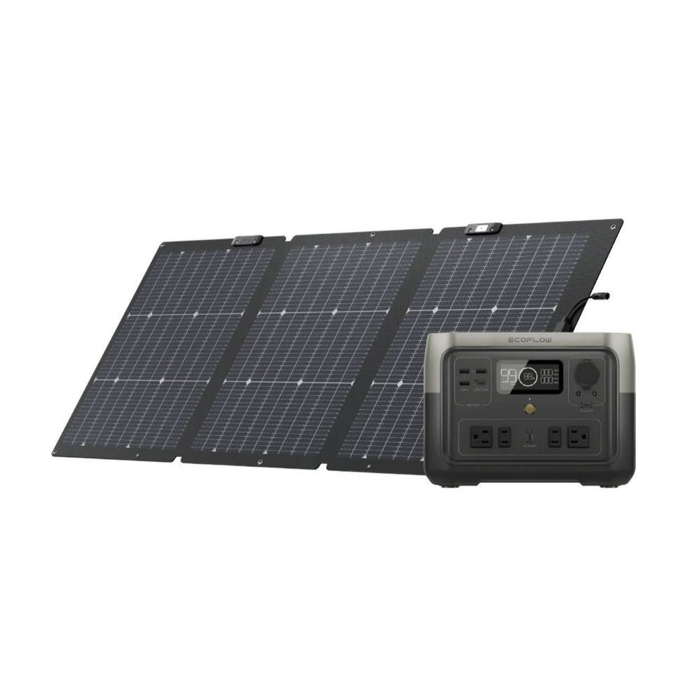 EcoFlow RIVER 2 Max 512Wh 500W Portable Power Station with 160-Watt Solar Panel