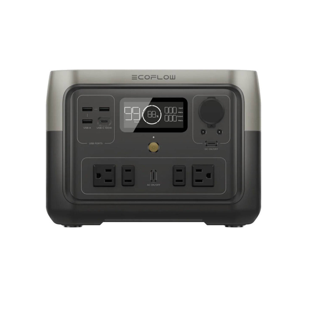 EcoFlow RIVER 2 Max 512Wh 500W Portable Power Station with 160-Watt Solar Panel