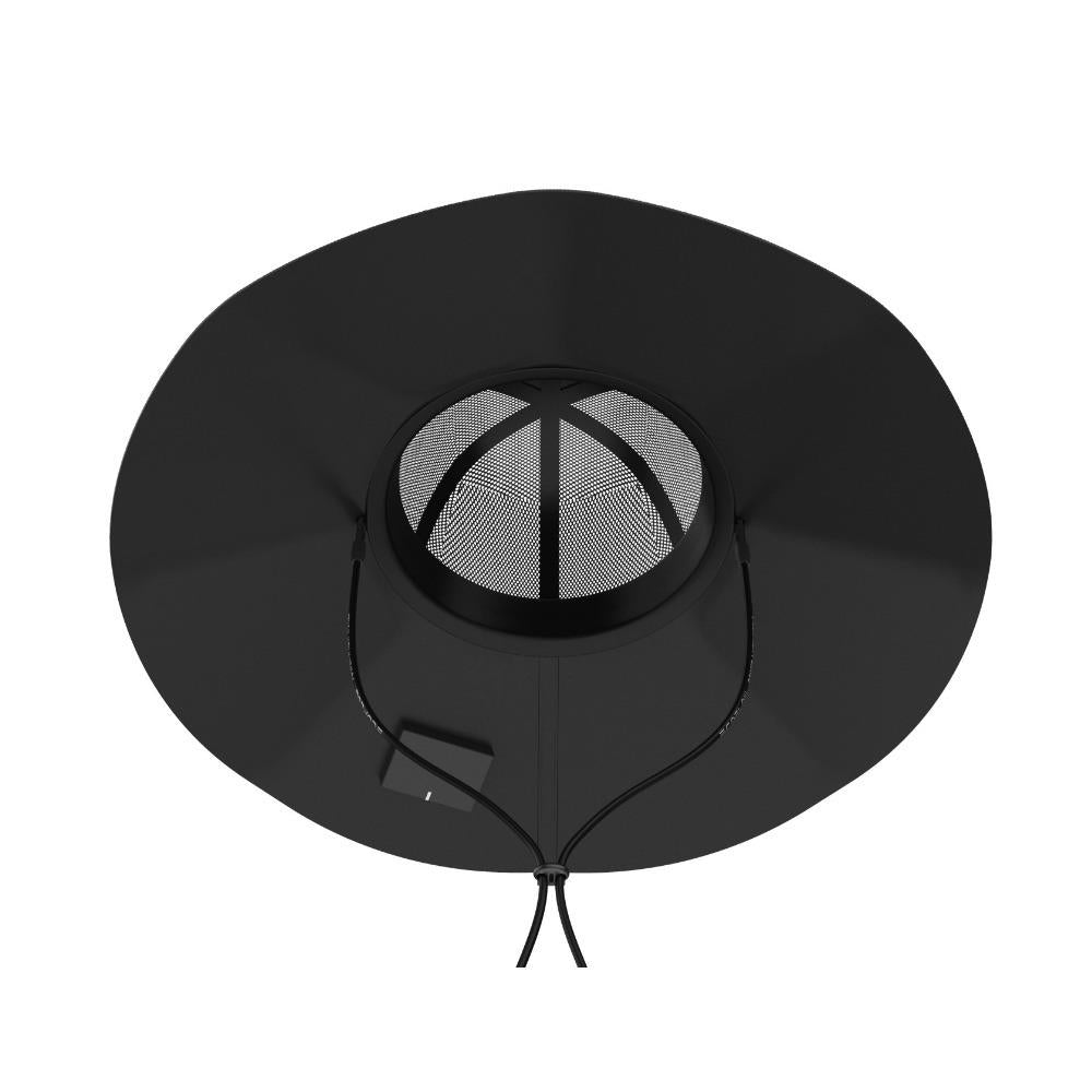 EcoFlow Power Hat Medium-Large - Solar Charging Hat with Dual USB Ports (Black)