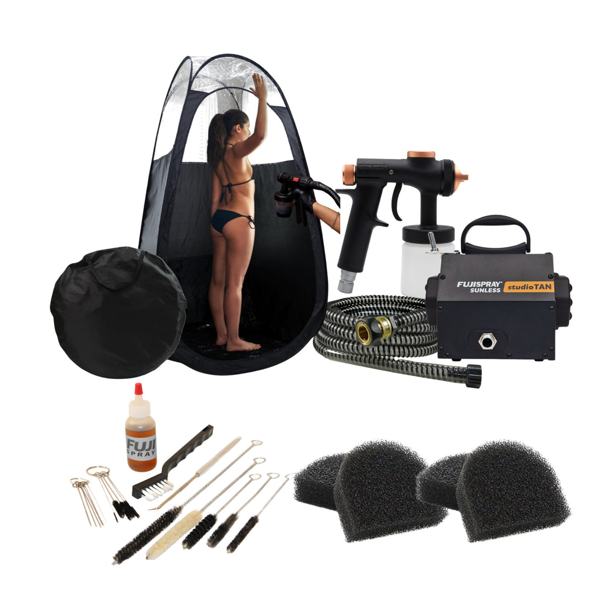 Fuji Spray Sunless 3500 studioTAN Spray Tan System with FT-5 Applicator Bundle