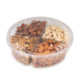 Variety Fresh Assortment Tray, Almonds,Walnut, Cashew,Hazelnuts Gourmet Food Nut Basket,4-Section