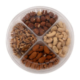 Variety Fresh Assortment Tray, Almonds,Walnut, Cashew,Hazelnuts Gourmet Food Nut Basket,4-Section
