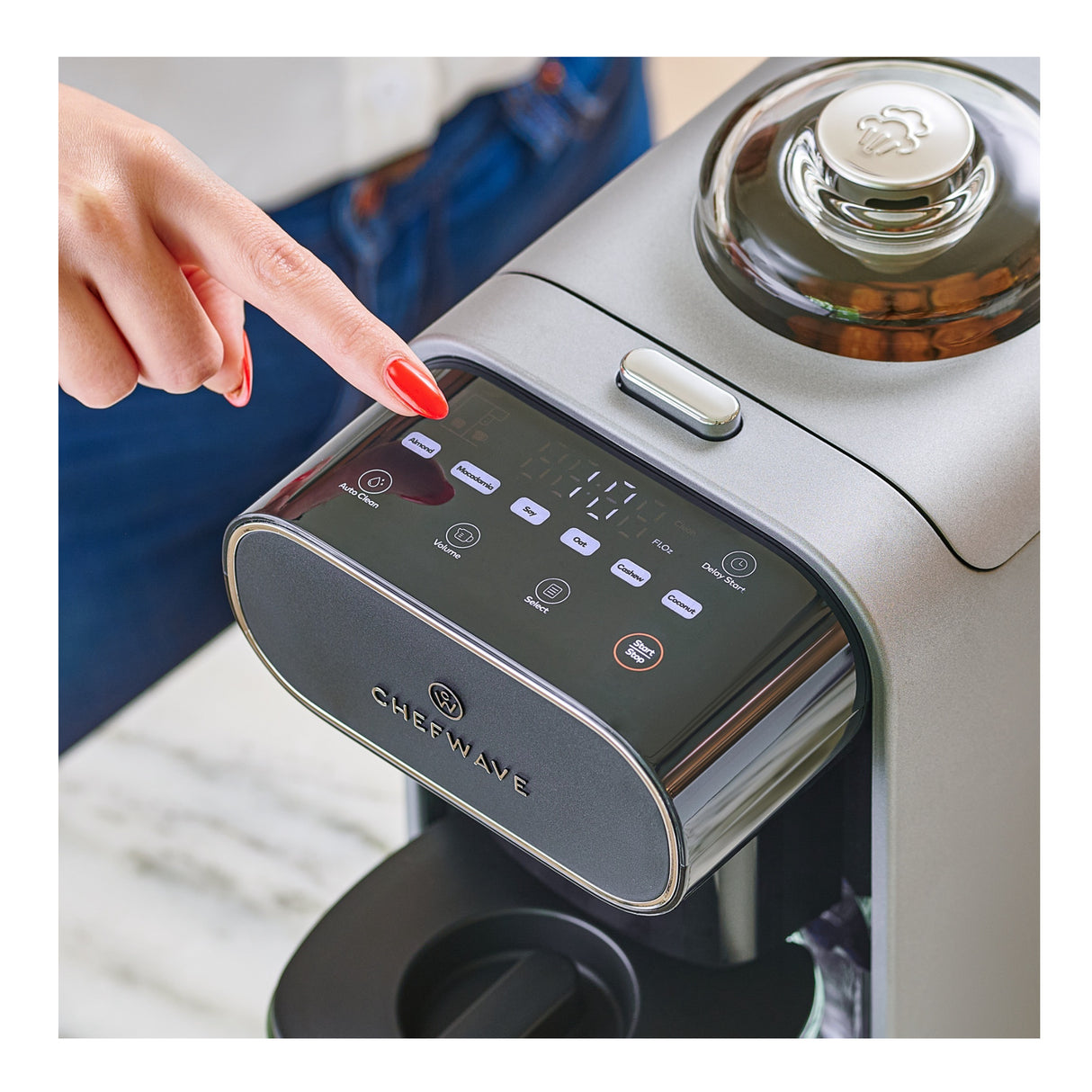 ChefWave Milkmade Non-Dairy Milk Maker with Auto-Clean & Nut Platter