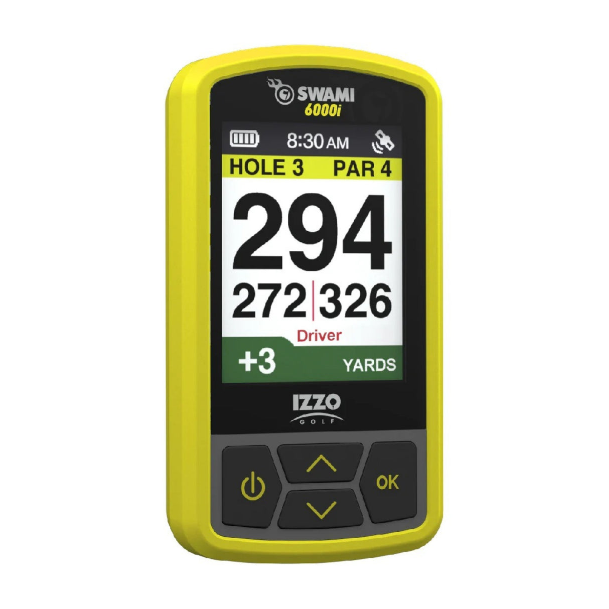 Izzo Golf Swami 6000I GPS Rangefinder - Preloaded with 38,000 course (Yellow)