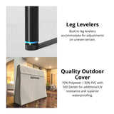 KETTLER Outdoor 15 Table Tennis Table with Cover and 4-Player Accessory Bundle