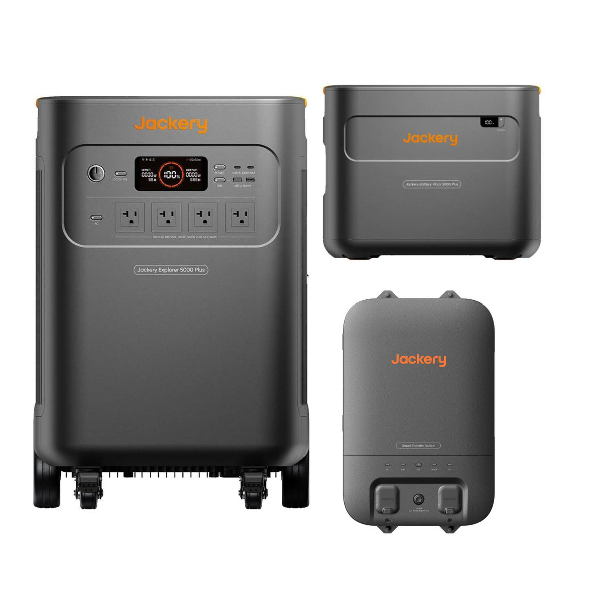 Jackery Explorer 5000 Plus Power Station with Battery and Smart Transfer Switch