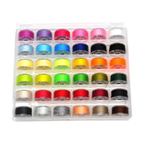 Mandala Crafts 36 Assorted Color Bobbins with Thread for Singer and Brother Sewing Machines