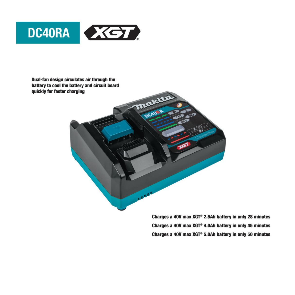 Makita GAG01M1 40V max XGT Brushless Cordless 41/2in / 5in Angle Grinder Kit