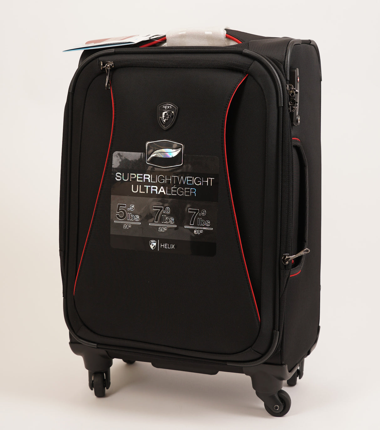 Heys Helix 21-Inch Lightweight, Expandable Carry-On Luggage (Black) (Open Box)