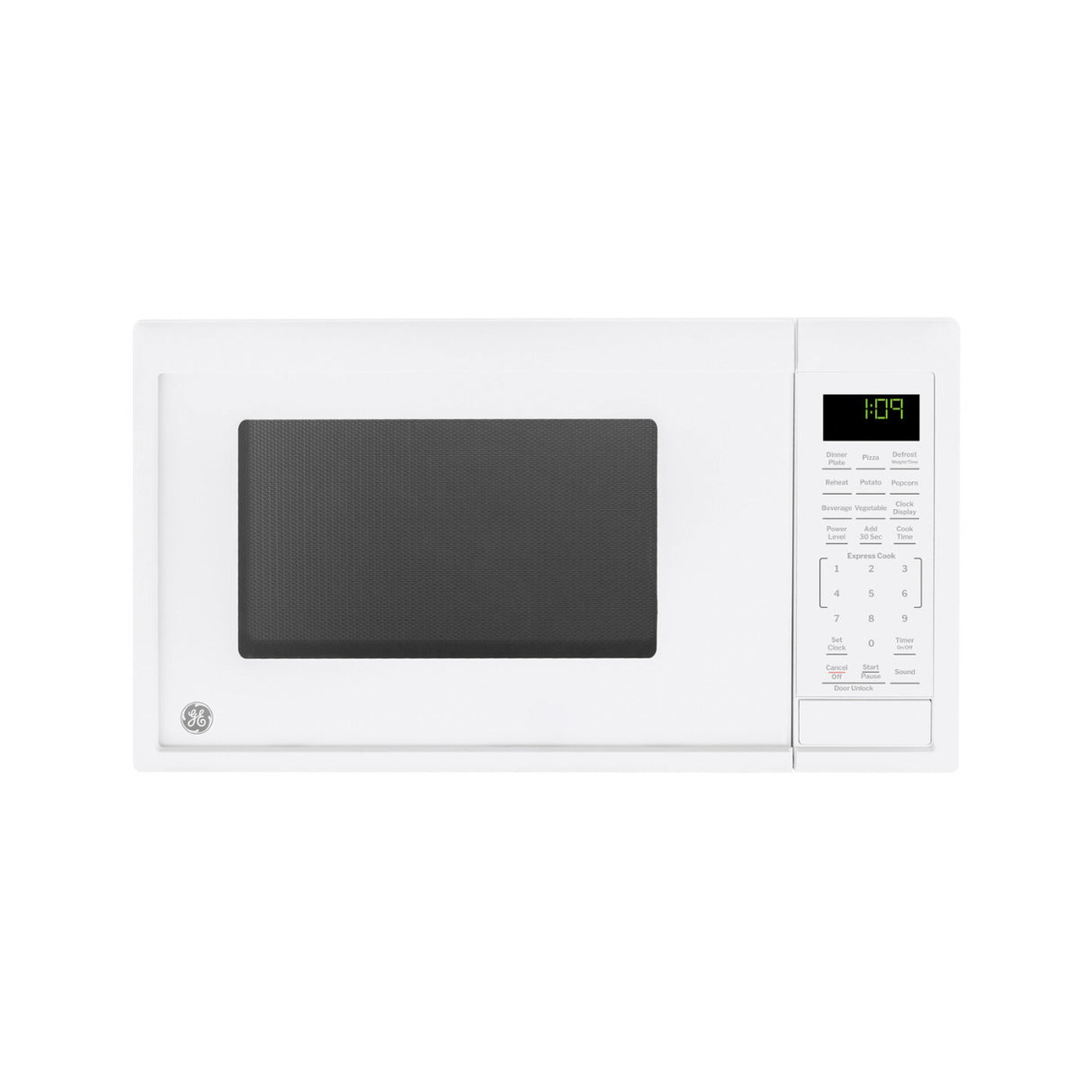 GE Appliances 0.9 Cu. Ft. 900W Countertop Microwave Oven (White)