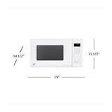 GE Appliances 0.9 Cu. Ft. 900W Countertop Microwave Oven (White)