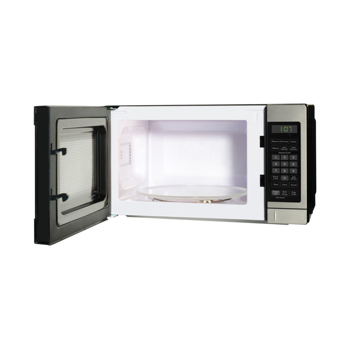 GE Appliances 0.7 Cu. Ft. Spacemaker Countertop Microwave Oven (Stainless Steel)