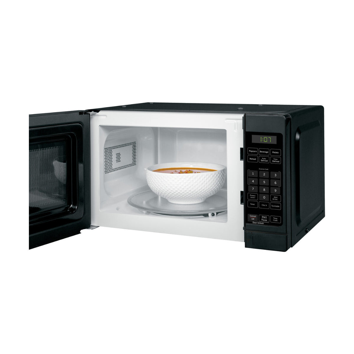 GE Appliances 0.7 Cu. Ft. 700W Countertop Microwave Oven (Black)