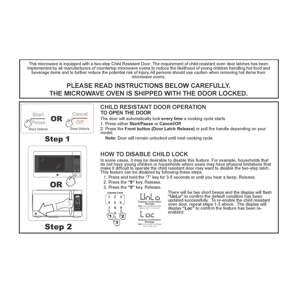 GE Appliances 0.7 Cu. Ft. 700W Countertop Microwave Oven (Black)